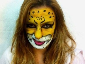 Disfraz bodypainting de león